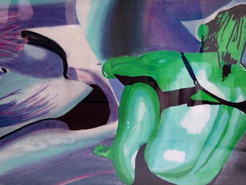 Female Forms 2, Chalk Pastel and Acrylic Paint, 94cm x 78c