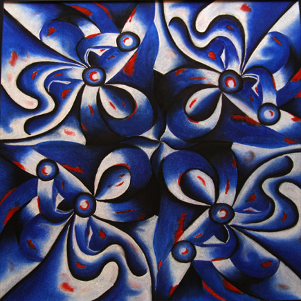 Abstract Africa, Chalk Pastel, 60cm x 60cm